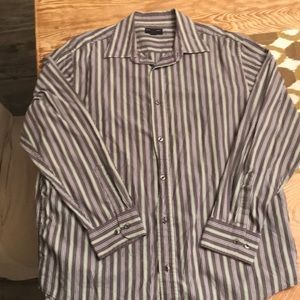Green and purple stripped Banana Republic shirt